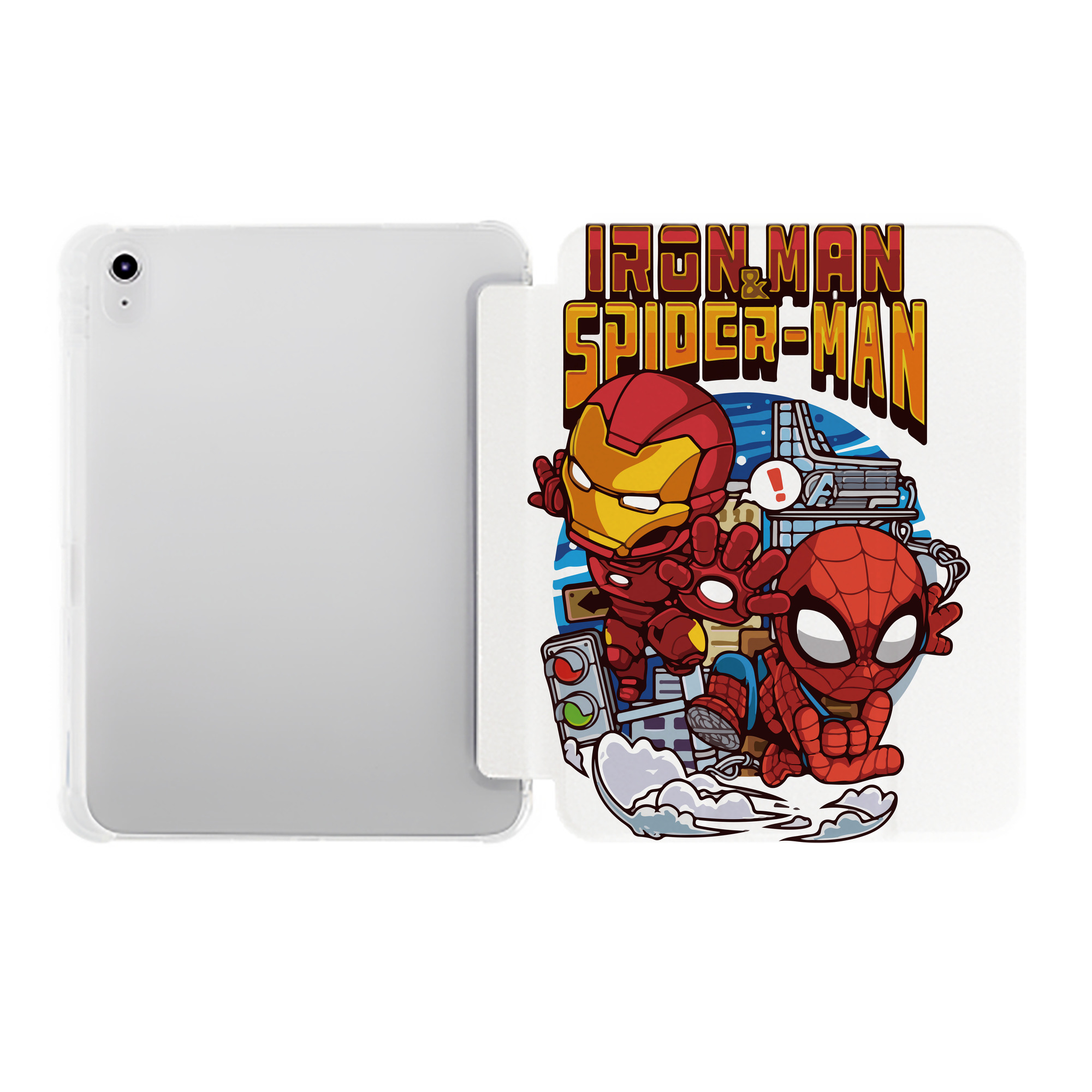 （画像用） アベンジャーズ The Avengers IPad ケース ペン収納付き 三つ折りスタンド PUレザー×シリコン 対応機種9.5/10.5/10.9インチ